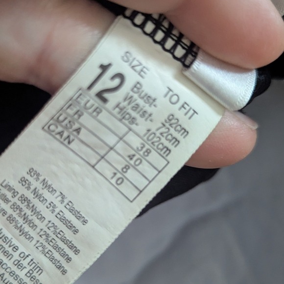 Seafolly Sorrento Boyleg Retro Swimsuit Pin Up Halter Stripe Black White Size 8 - Picture 6 of 8